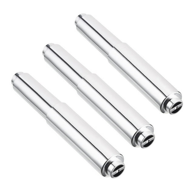 3 piezas de rollos de papel higiénico para baño, enrolladores de papel flexibles (plateados)