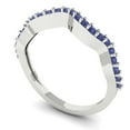 thumbnail image 2 of 0.23 ctw Wedding Band for Women - 14K White Gold Simulated Tanzanite Stackable Eternity Ring, 2 of 6