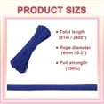 thumbnail image 2 of Cuerda de Paracord Uxcell de 550lb 200ft, Cuerda de Tienda de 4mm, Cuerda Pesada de 7-Hilos para Uso al Aire Libre Azul Marino, 2 of 6