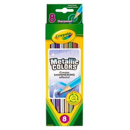 Crayola Metallic FX Colored Pencil Set, 8-Colors