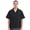 Black, variant on TOPTIE Men's Zip Front Smock Short-Sleeve Zippered Work Shirt Utility Jacket-Navy-S