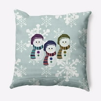 Simply Daisy 18" x 18" Sock Snowmen Outdoor Throw Pillow
