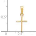 thumbnail image 2 of 14k Yellow Gold Cross Necklace Pendant Charm Religious Latin, 2 of 6
