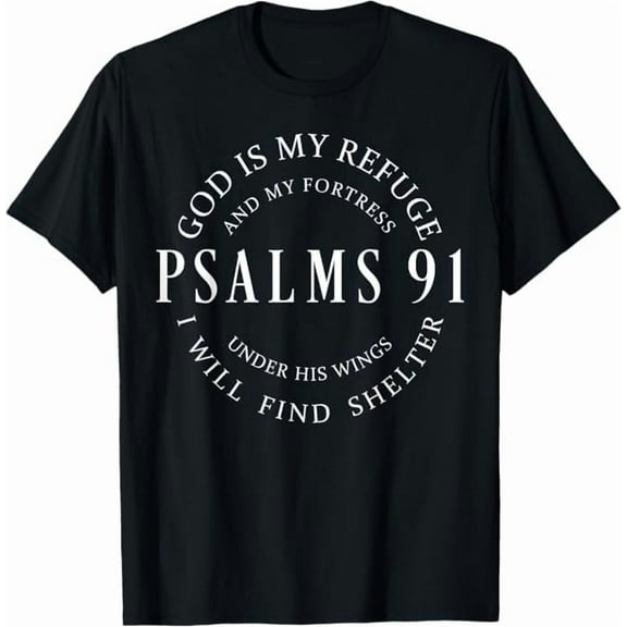 Greenink Natee Psalms 91 Christian Blessed, Christ Jesus T-Shirt Black