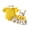 Yellow, variant on BemeyourBBs Newborn Baby Girls Summer Clothes Cute 3Pcs Infant Baby Girl Bee Outfits Short Sleeve Romper Bee Print Overall Dress Headband Set