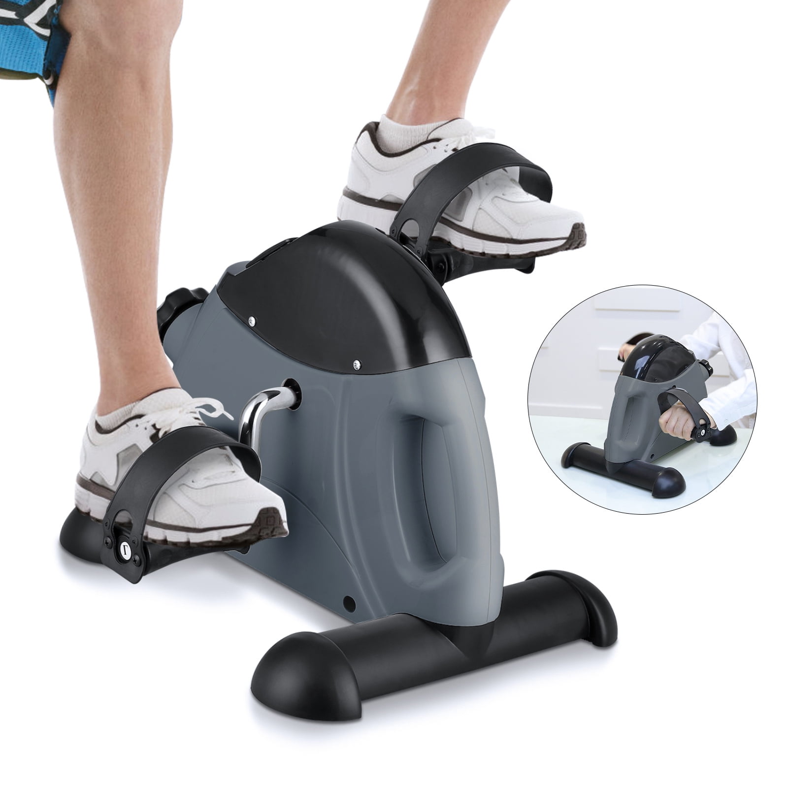 Under Desk Bike Pedal Exerciser,Evoland Indoor Cycling Exerciser Bike Gray