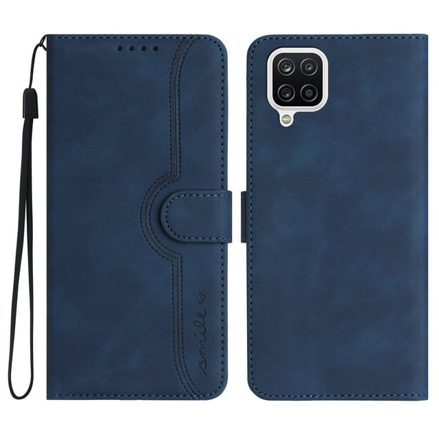 Compatible with Samsung Galaxy A12 Case Premium PU Leather Wallet with Built-in Magnet Cover