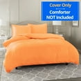 thumbnail image 5 of Nestl 2pc Twin Duvet Cover Set, Luxury Microfiber Duvet Cover Twin with 1 Pillow Sham, (68"x90"), Light Orange, 5 of 7