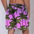 thumbnail image 4 of Dovford Men's Hawaiian Beach Shorts Casual Lightweight Drawstring Quick Dry Holiday Tropical Shorts with Pockets, 4 of 4