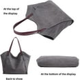 thumbnail image 3 of PIKADINGNIS Women's Cloth Tote Bag Canvas Shoulder Bag Top Handle Handbag Travel Satchel Purse Large Capcity Crossbody Bag, 3 of 6