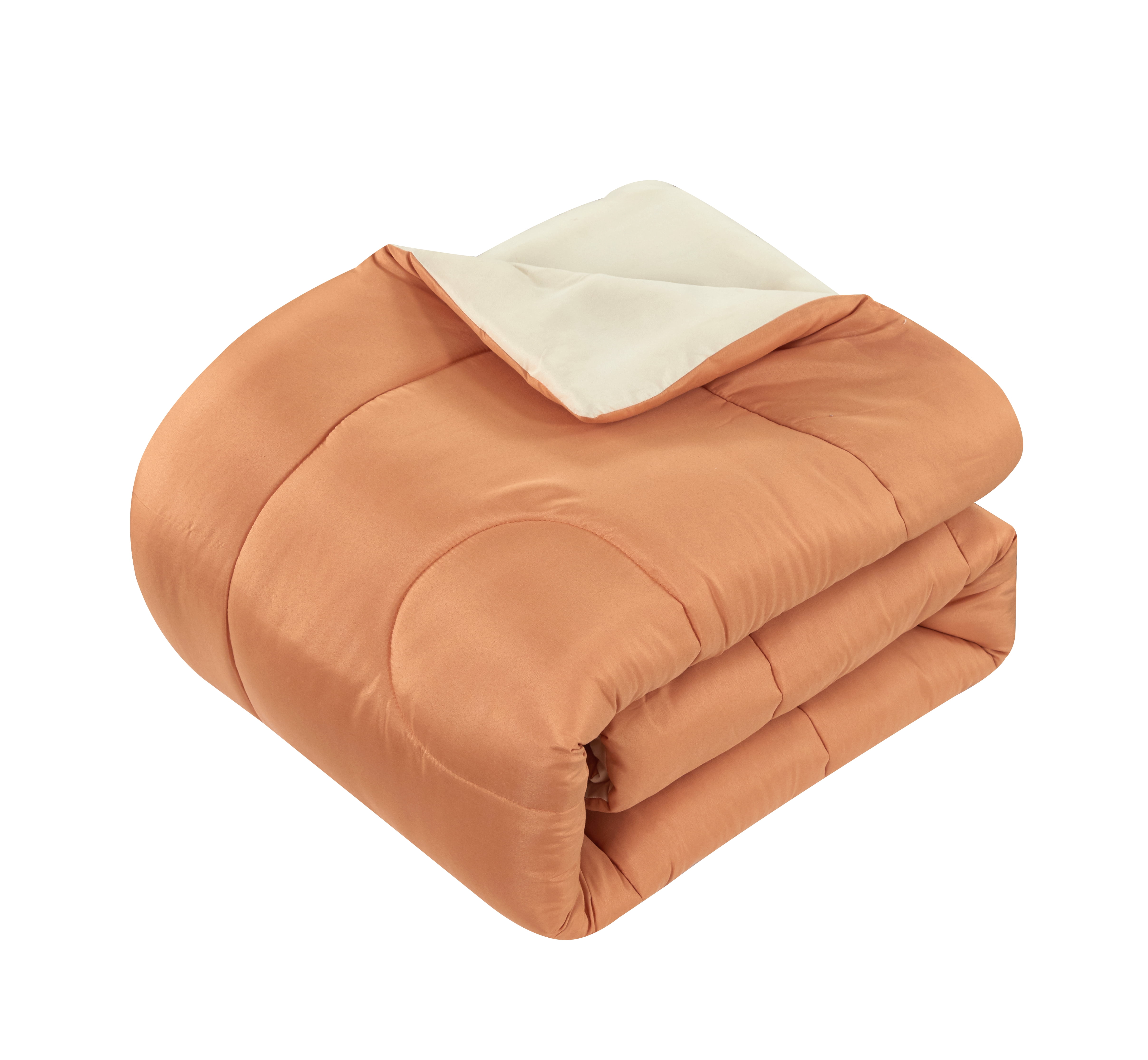 Casa Burnt Orange 7 Piece Bed in a Bag Comforter Set with Sheets, King