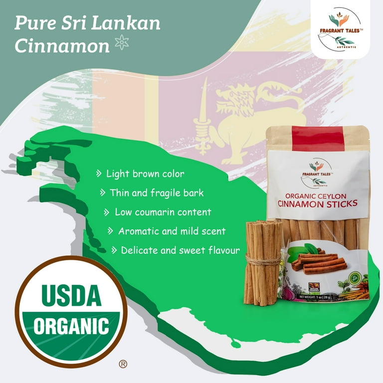 Fragrant Tale Organic Ceylon Cinnamon Sticks - USDA Fragrant Tale Organic Ceylon Cinnamon Sticks - USDA