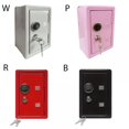 thumbnail image 3 of Kids Mini Safe Bank, Metal Cash Box, with Key and Combination Lock, Red, 3 of 3