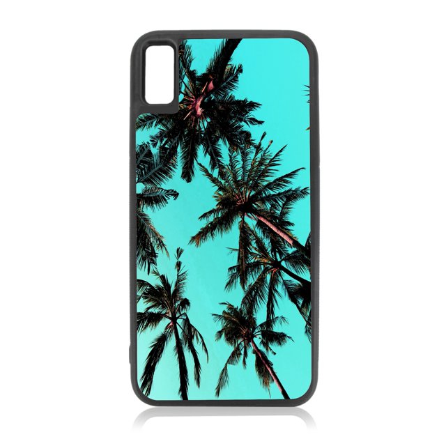 Palm Tree Sky Design Black Rubber Case for iPhone XR iPhone XR Phone