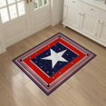 thumbnail image 3 of ODIKA 3'x5' Washable Accent Rug Pet Friendly, Non-Shedding Mat Patriotic Burst July Independence Border Halloween Plaid Stars for Bedside, Nursery Room, 3 of 7