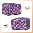 thumbnail image 2 of KLL Skull mushroom colorful cute Print 4 Slice Toaster Dust Covers Kitchen Small Appliance Cover with 2 Pockets,Can hold Jam Spreader Knife & Toaster Tongs (12.4 x 10.6 x 8.2), 2 of 6