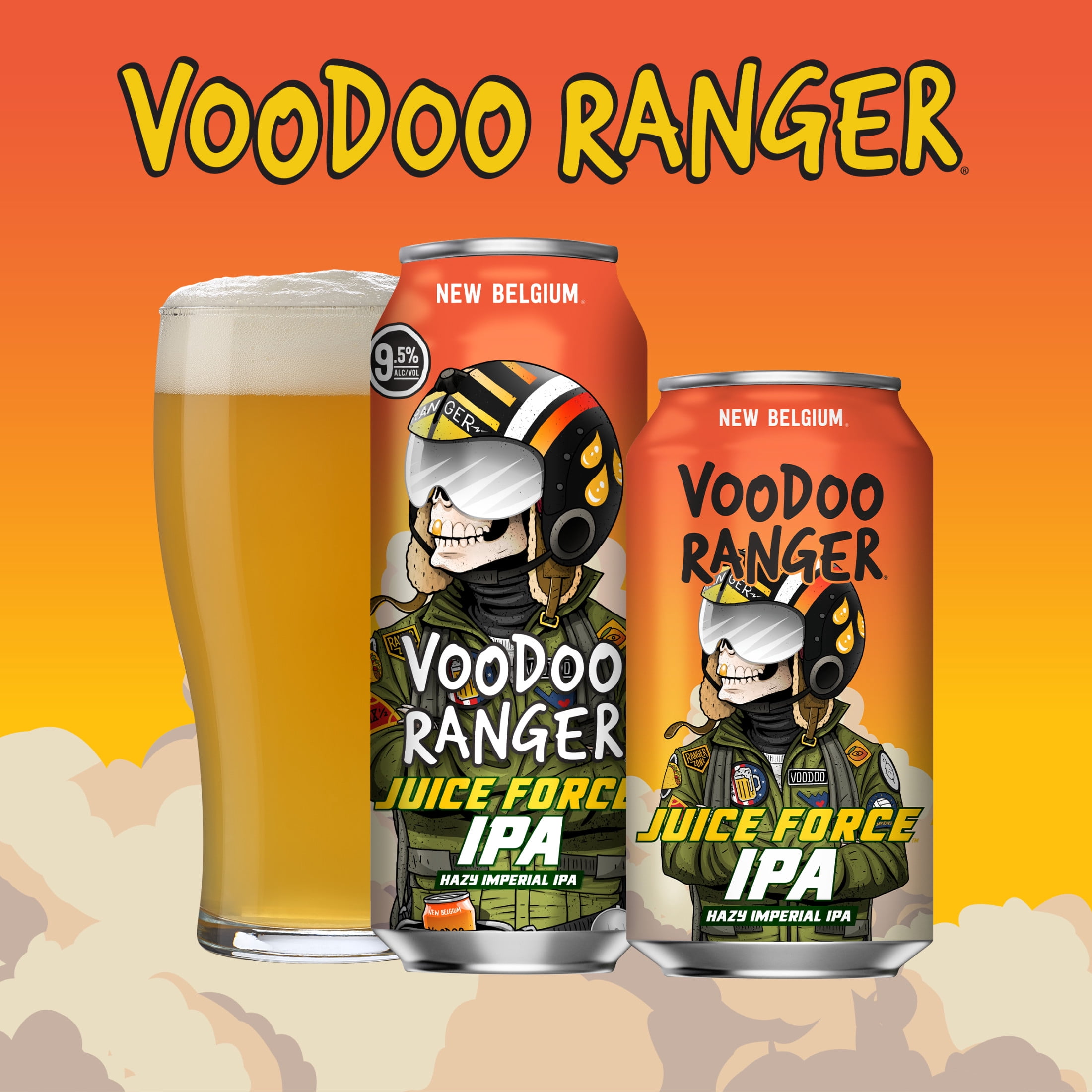 Voodoo Ranger Juice Force Hazy Imperial IPA Craft Beer, 12 pack, 12 fl oz Cans, 9.5% ABV