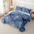 thumbnail image 3 of Homewish Hipple Skull Damask Quilt King,Happy Halloween King Coverlet Set,3 Pieces, 3 of 7