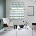 thumbnail image 4 of Sage Green Blue Striped Kitchen Curtains Sets for Windows 36 Inch Length, Farmhouse Sage Green Stripes Rod Pocket Window Treatments Tier Curtains and Valances Set for Bedroom/Bathroom, 4 of 8