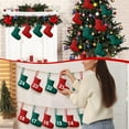 thumbnail image 2 of 12 Pcs Christmas Mini Stockings Xmas Classic Stocking Small Hanging Christmas Fireplace Decoration for Holiday Party, 2 of 7