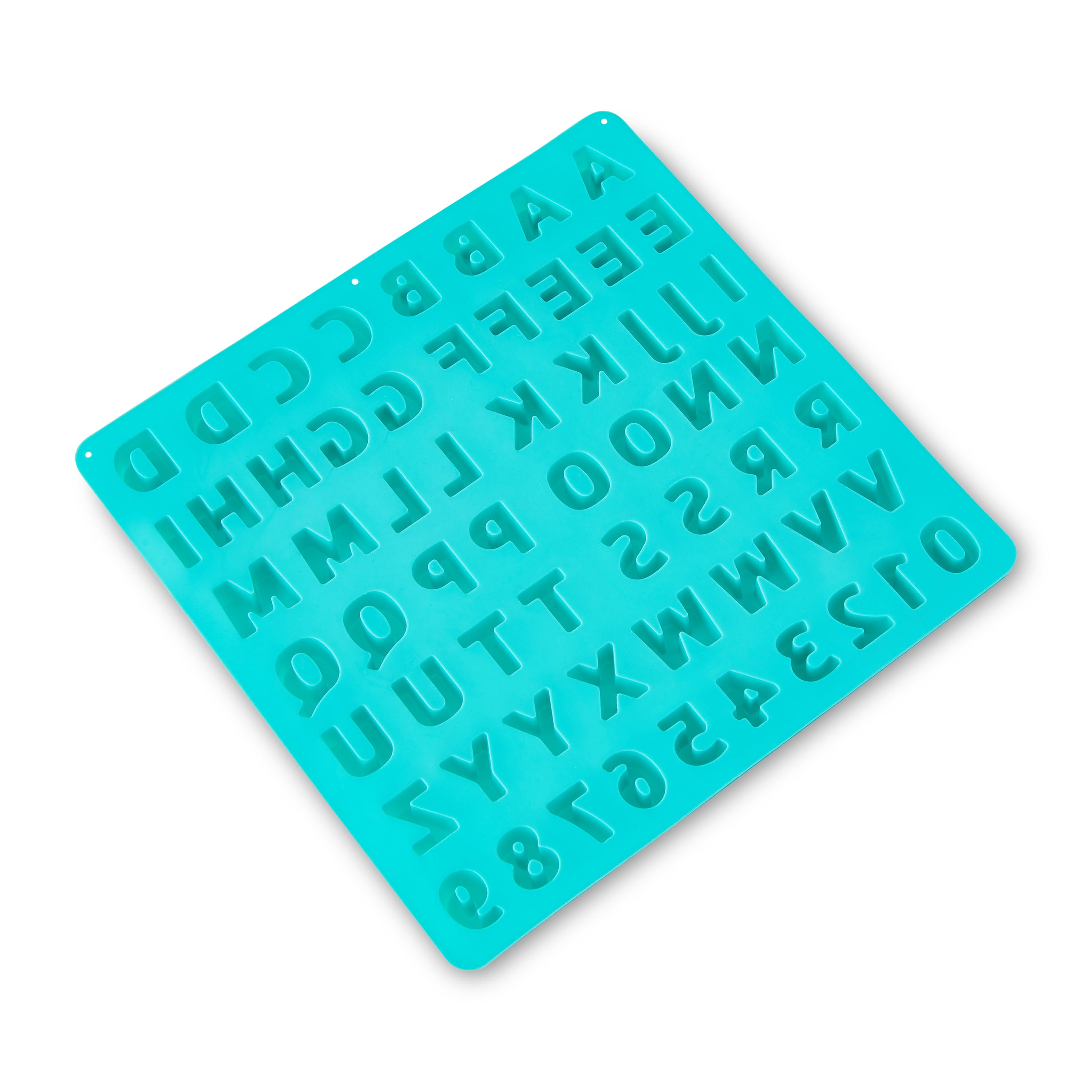 9 x 9 IN, 61-Cavity, Letters and Numbers Shape, Silicone Candy and Baking Mold, by Way To Celebrate