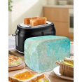 thumbnail image 4 of Aqua Green Small Toaster Cover 2 Slice, Kitchen Appliance Covers, Watercolor Colorful Ombre Abstract Floral Art Toaster Oven Cover with Loop, Bread Machine Cover Polyester Dust Cover Protection, 4 of 4