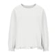 thumbnail image 4 of ICHUANYI Clearance Women's Fashion Solid Color Long Sleeves Blouse Round Neck Side Of Casual Tops(White, L) ICHUANYI WER2023080909249, 4 of 8