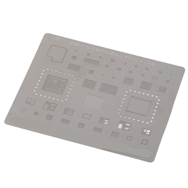 Plantilla De Reparación BGA Para CPU De Teléfono, Plantilla De Soldadura De Malla De Estaño De Tamaño Compacto De Acero Inoxidable Con Espaciado De 0,12 Mm, Estañado Rápido