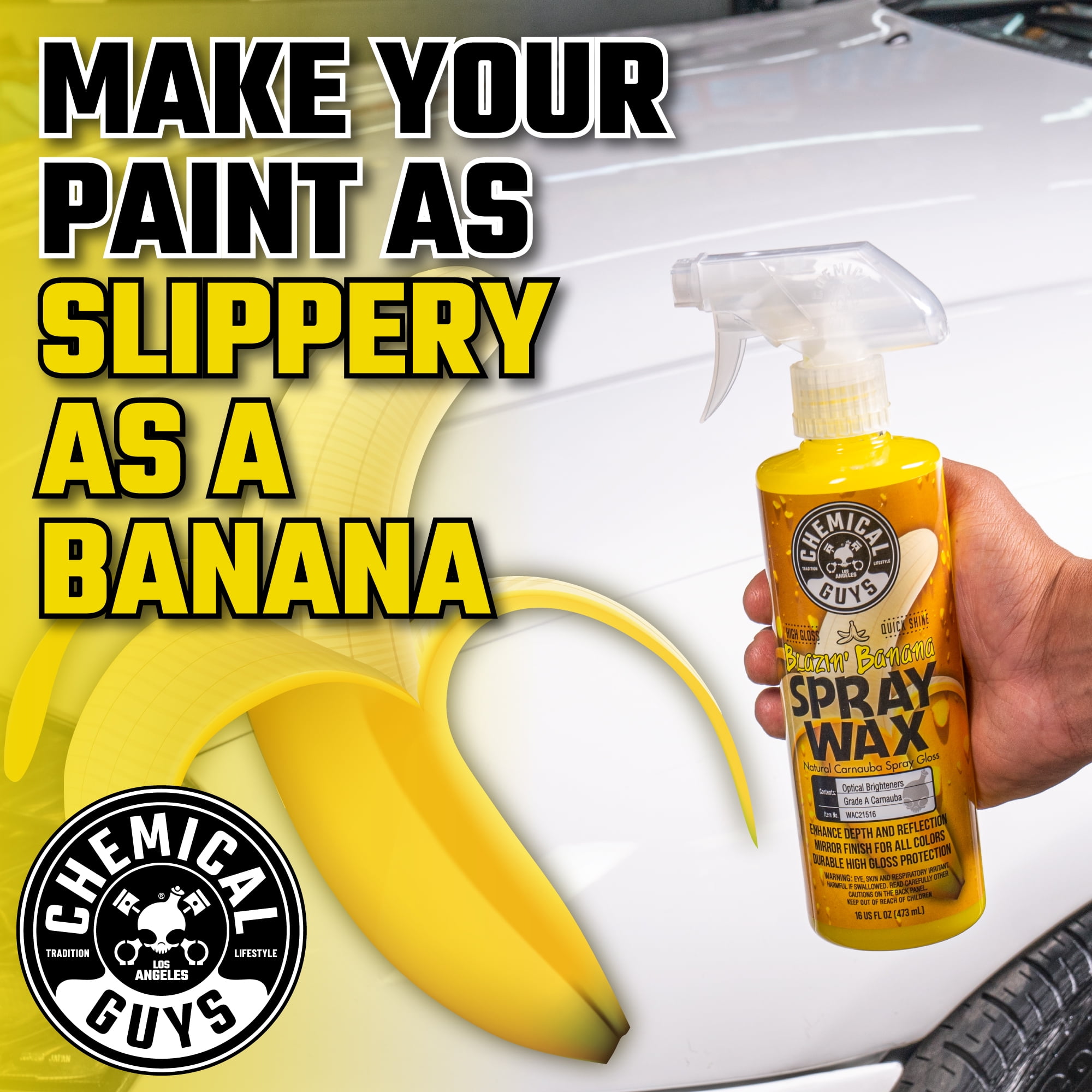 Chemical Guys - ‪I shine up everything with Blazin Banana Spray Wax 🌟🍌  from @corey_lain‬ ‪Wax on, wax off - Mr Miyagi Get your shine on    ‪