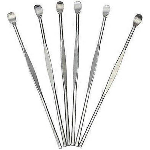 6Pcs Silver Ear Wax Removal Kit,Stainless Steel Ear Pick Curette Wax Remover