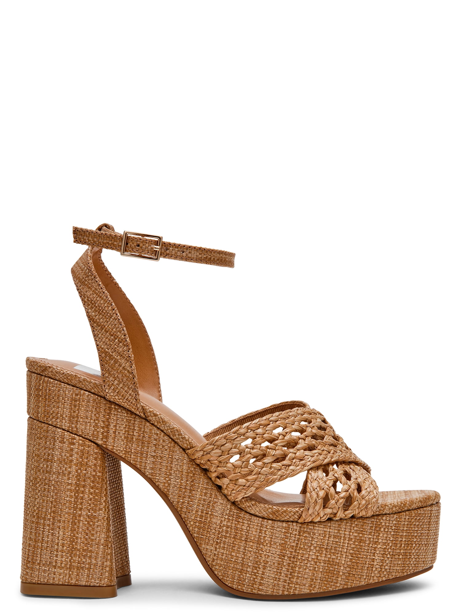 DV Dolce Vita Women's Whishora Platform Block Heel Sandal with Ankle Strap