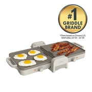 bella 10x 20 Ceramic Fold-n-Store Dual Temp Griddle, EverGood™ Ceramic Nonstick Coating, Oatmilk