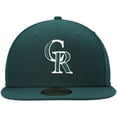thumbnail image 2 of Men's New Era Green Colorado Rockies White Logo 59FIFTY Fitted Hat, 2 of 4