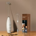 thumbnail image 4 of Espumador de leche y batidor de huevos portátil | Minibatidor eléctrico 2 en 1 para café, repostería y bebidas | Batidora de acero inoxidable para cocina, espuma de café con leche y batidos, 4 of 6