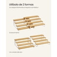 thumbnail image 4 of Estante para Especias, Juego de 2 Estantes de Armario, Especiero Extensible de 4 Niveles, Beige Natural y Blanco Nube, 4 of 6