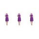 thumbnail image 5 of Yuarrent Color sólido Diseño simple Cuello halter Delantal Poliéster Camarero Panadero Chefs Babero completo Bolsillo frontal Violeta 3piezas Yuarrent CBP046336, 5 of 6