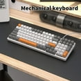 thumbnail image 2 of Baohd Wired Mechanical Keyboard 100 Keys Backlight Office Business Work Laptop Key Board Replacement Upgrade Maintenance Red Switch, 2 of 5