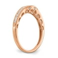 thumbnail image 6 of 14k Rose Gold Lab Grown Diamond Milgrain Edge Contour Wedding Band / Anniversary Ring 1/4 Ct., 6 of 7