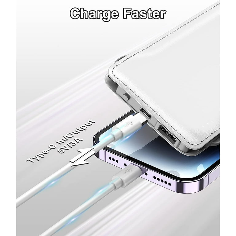 Mini Power Bank Chargeur Batterie Externe Câble Pour USB Type C iPhone  Téléphone