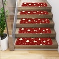 thumbnail image 5 of PALIFEUR Christmas Stair Treads for Wooden Steps, Soft Stair Treads, 7.8x30" Reusable Carpet Stair Treads, Washable Stair Runners for Wooden Steps Non Slip,, 5 of 6