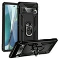 thumbnail image 1 of ELEHOLD Hybrid Rugged Case for Google Pixel 7 Pro Full Body Protection with Metal Magnetic 360° Rotating Ring Holder Kickstand Shockproof Heavy Duty Case For Google Pixel 7 Pro,Black, 1 of 6