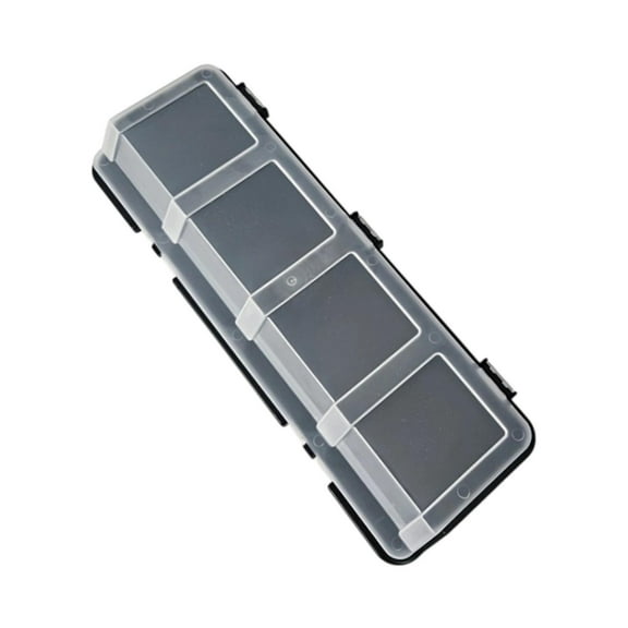 koolsoo Components Screws Organizer with Compartment Easy to Carry with Lid Portable Divided Container Sloping Opening for Nails Bolt Black