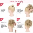thumbnail image 4 of Jademall 1-Piece Curly Messy Hair Bun Extension, 60g Natural Fluffy Synthetic Drawstring Ponytail, Loose Wave Hair Bun for Women Daily Use, Black, 4 of 6