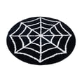 thumbnail image 2 of Antqov Halloween Door Mat, 24x24" Non Slip Washable Spider Web Bath Mat Soft Absorbent Halloween Bathroom Rug for Home Bathroom Decor, 2 of 6