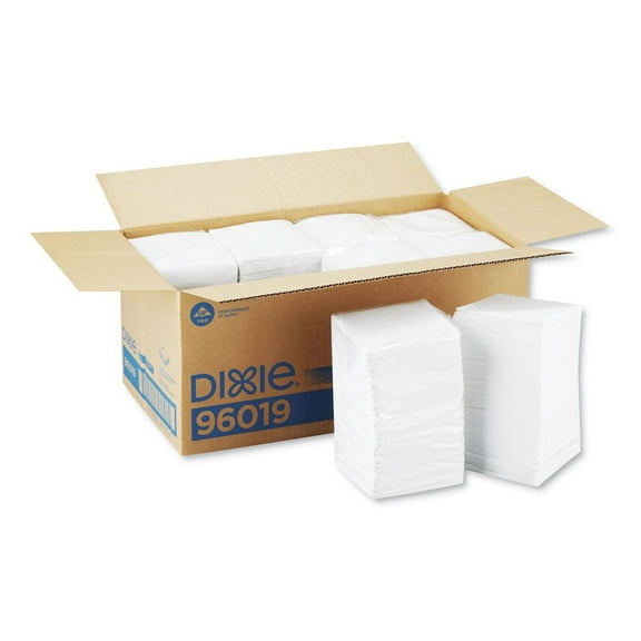 Georgia Pacific Professional 96019 9-1/2 in. x 9-1/2 in. Single-Ply Beverage Napkins - White (4000/Carton)