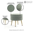 thumbnail image 4 of Manhattan Comfort Bailey Ottoman in Sage Green with Solid Wood Base & Gold Feet, 4 of 8