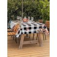thumbnail image 2 of Outdoor Tablecloth with Umbrella Hole and Zipper, Orange Blue Grey Pumpkins Fall Rectangle Table Cloth 60x120 Inch Waterproof Tablecloth, Thanksgiving Botanical Plaid Picnic Table Cover for Patio, 2 of 7