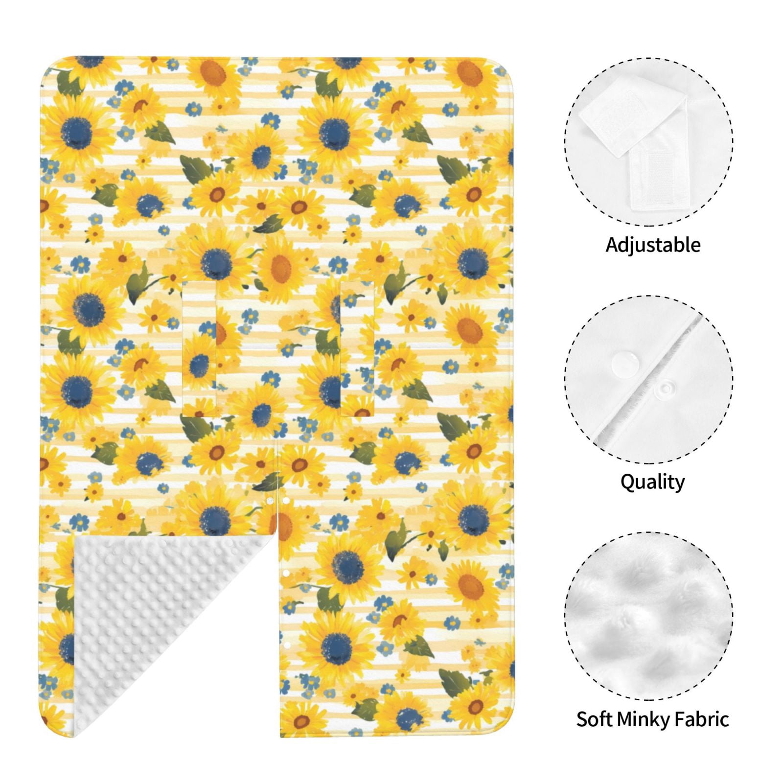 Naloa Blue Floral Sunflower Baby Car Seat Cover, Breathable Baby Carrier Cover, Multiuse Baby Carrier Cover & Nursing Breastfeeding Cover