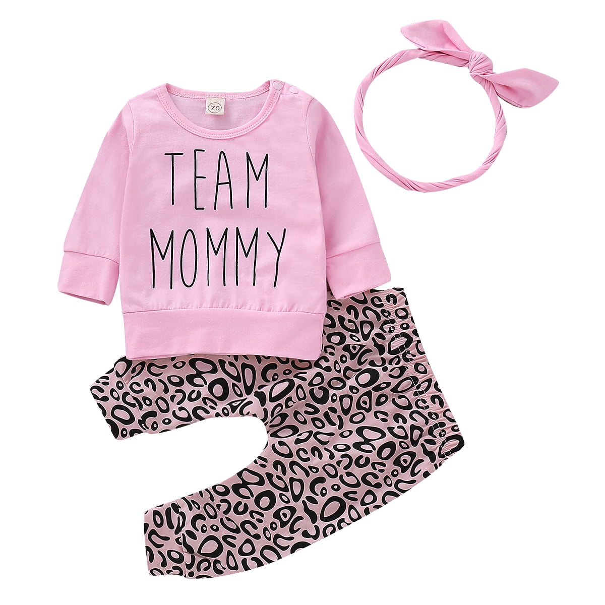 USA Toddler Kids Baby Girls Leopard Tops Pants Trousers Outfits Tracksuit Summer
