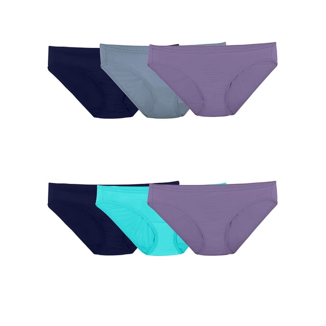 Pack de 6 unidades de microfibra Bikini Fruit of the Loom para mujer
